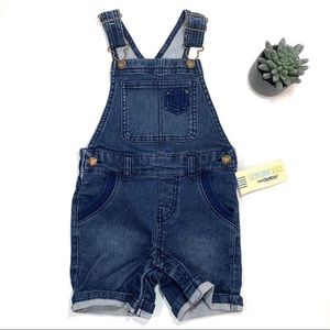 Genuine Kids Dark Blue Short Denim Overalls - NWT